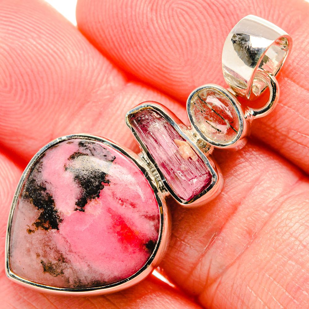 Rhodonite Pendants handcrafted by Anasilvercos - PD35456