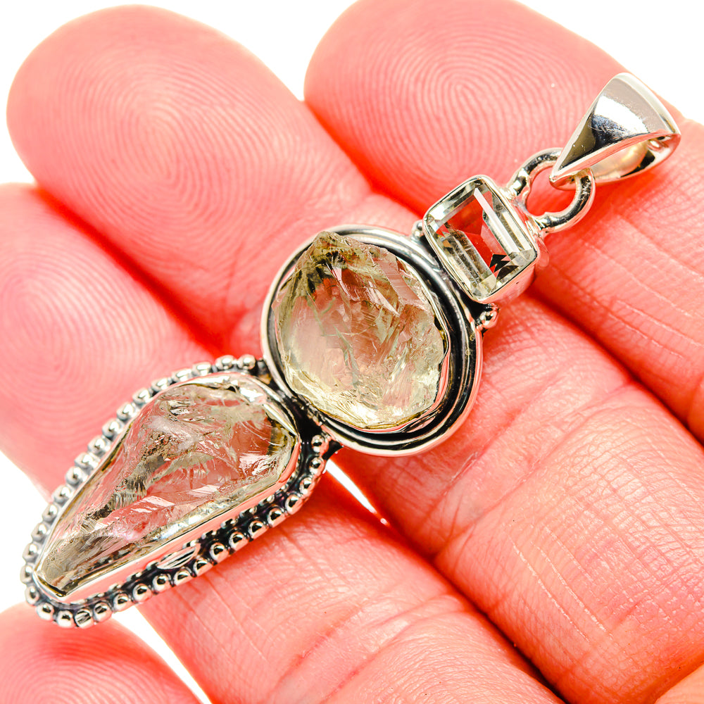 Green Amethyst Pendants handcrafted by Anasilvercos - PD35459
