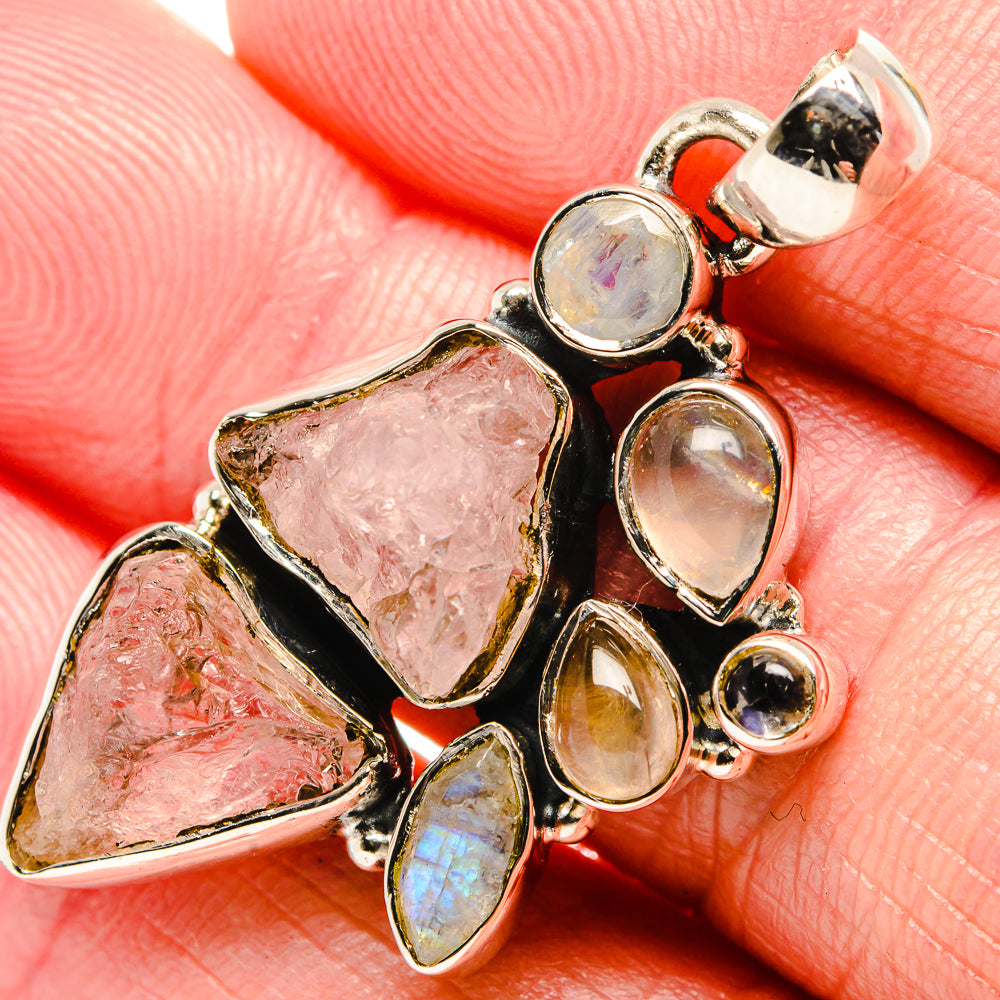 Rose Quartz Pendants handcrafted by Anasilvercos - PD35468