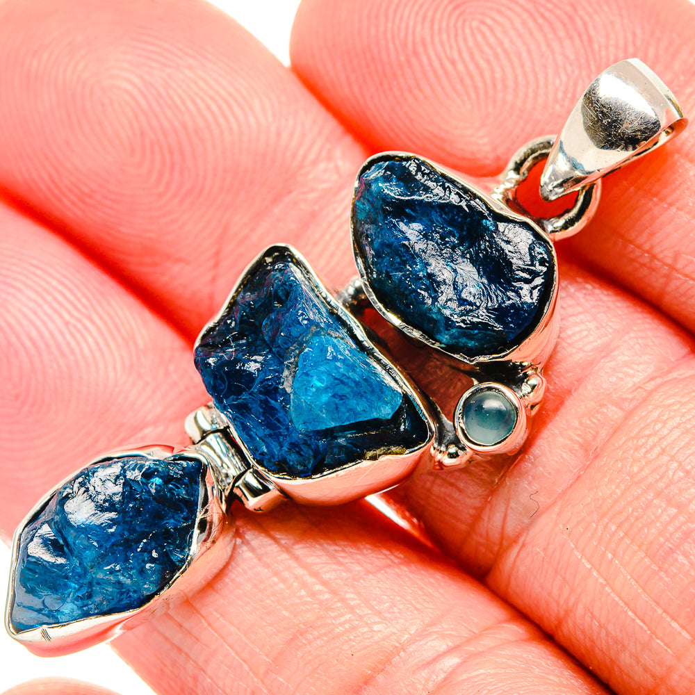 Blue Fluorite Pendants handcrafted by Anasilvercos - PD35478