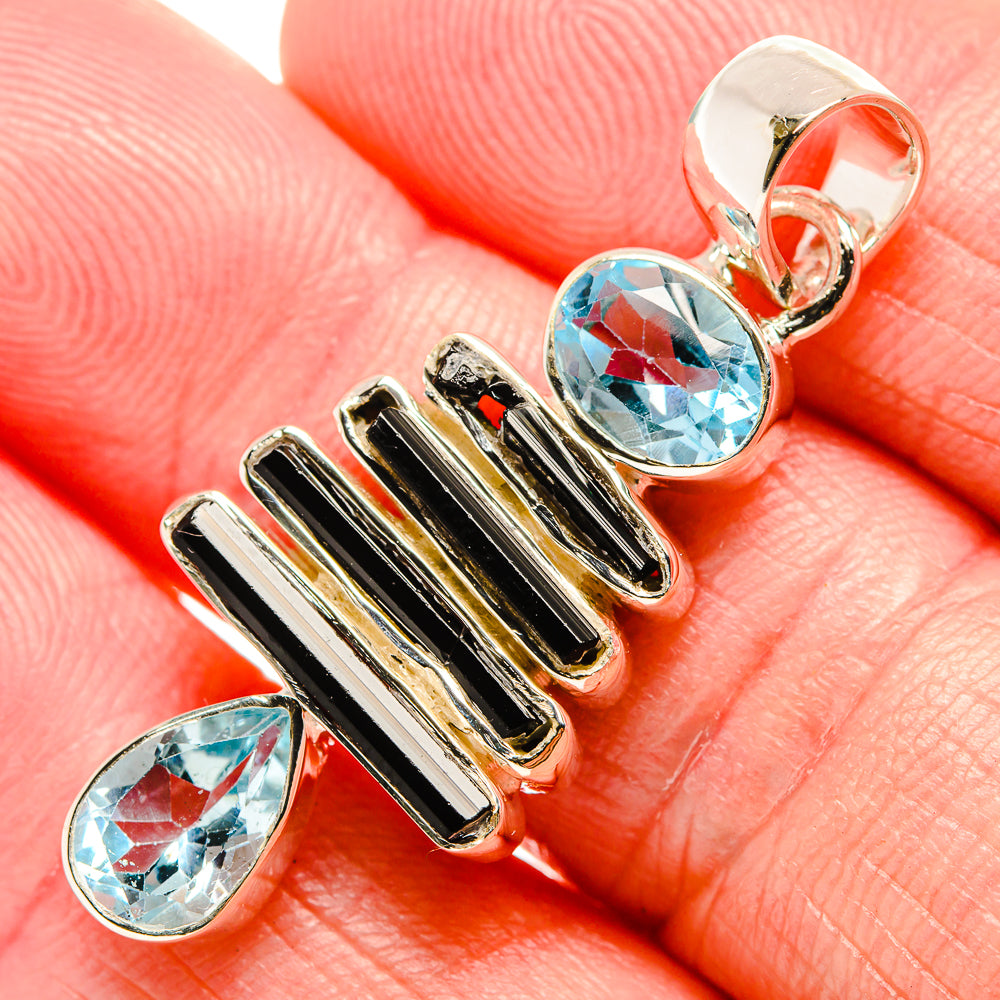 Black Tourmaline Pendants handcrafted by Anasilvercos - PD35484