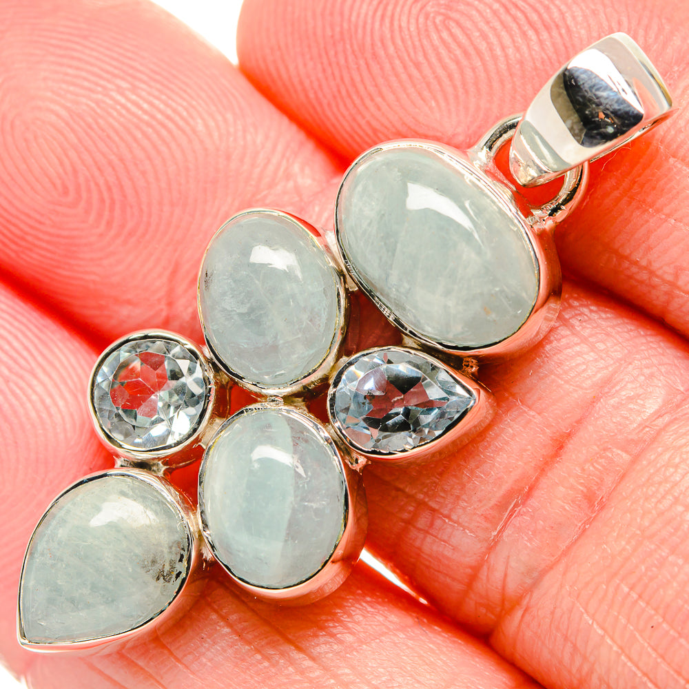 Aquamarine Pendants handcrafted by Anasilvercos - PD35491