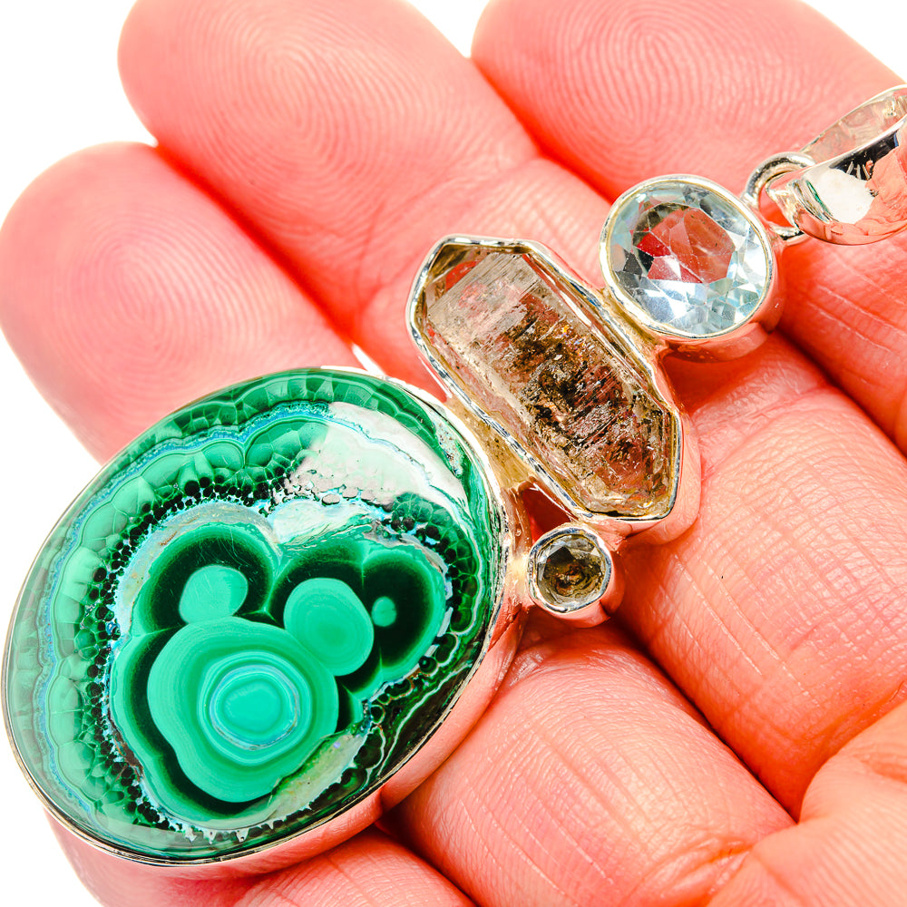 Malachite Pendants handcrafted by Anasilvercos - PD35512