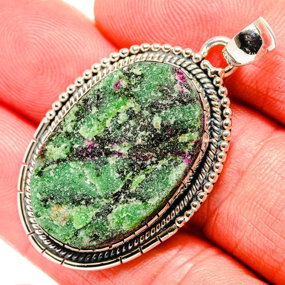 Ruby Zoisite Pendants handcrafted by Anasilvercos - PD35515