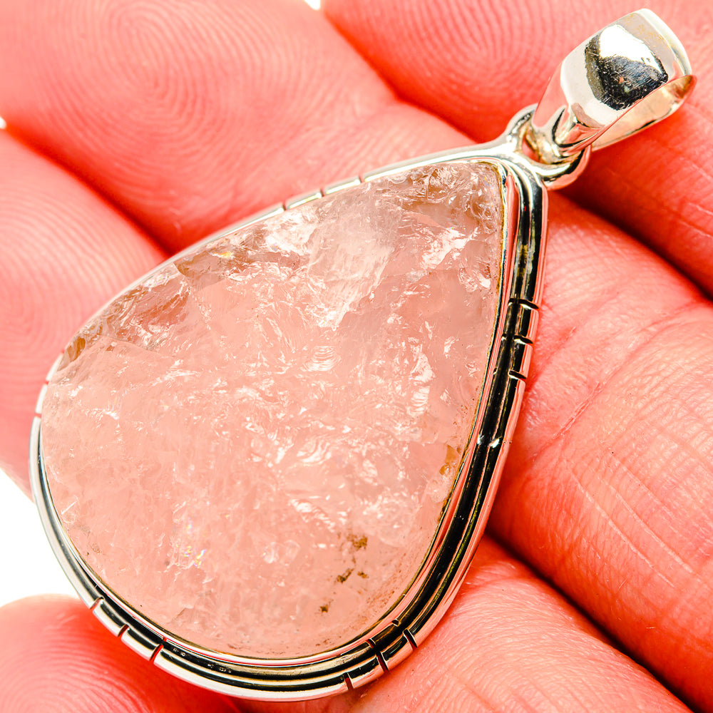 Rose Quartz Pendants handcrafted by Anasilvercos - PD35563