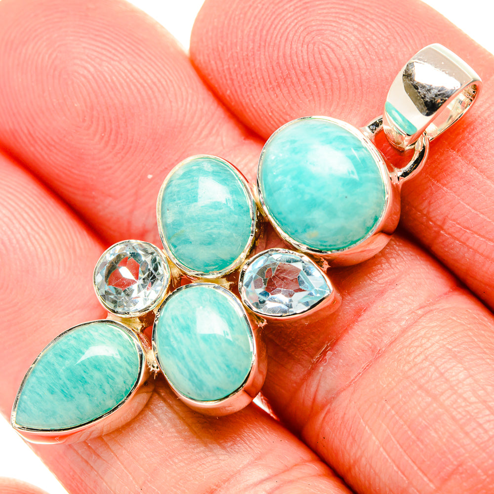 Amazonite Pendants handcrafted by Anasilvercos - PD35585