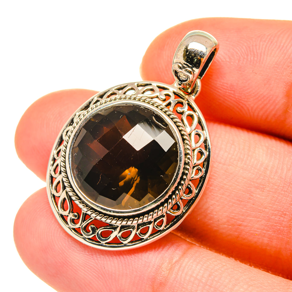 Smoky Quartz Pendants handcrafted by Anasilvercos - PD3560