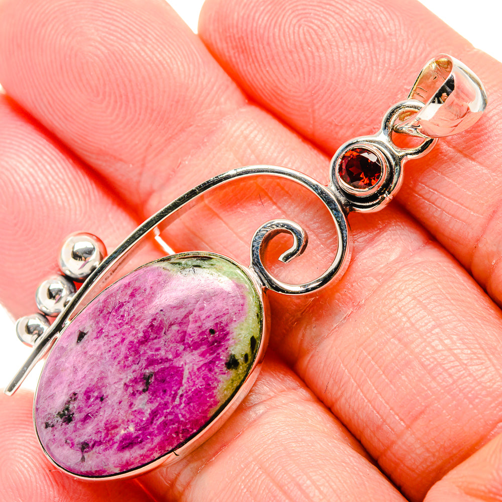 Ruby Zoisite Pendants handcrafted by Anasilvercos - PD35622