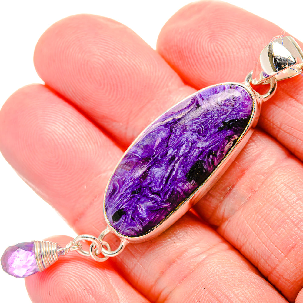 Charoite Pendants handcrafted by Anasilvercos - PD35623