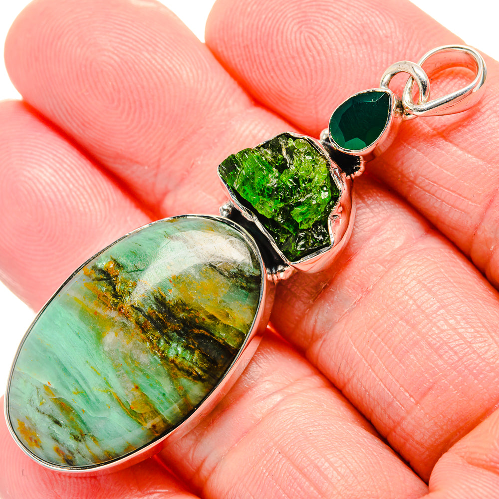 Peruvian Opal Pendants handcrafted by Anasilvercos - PD35624