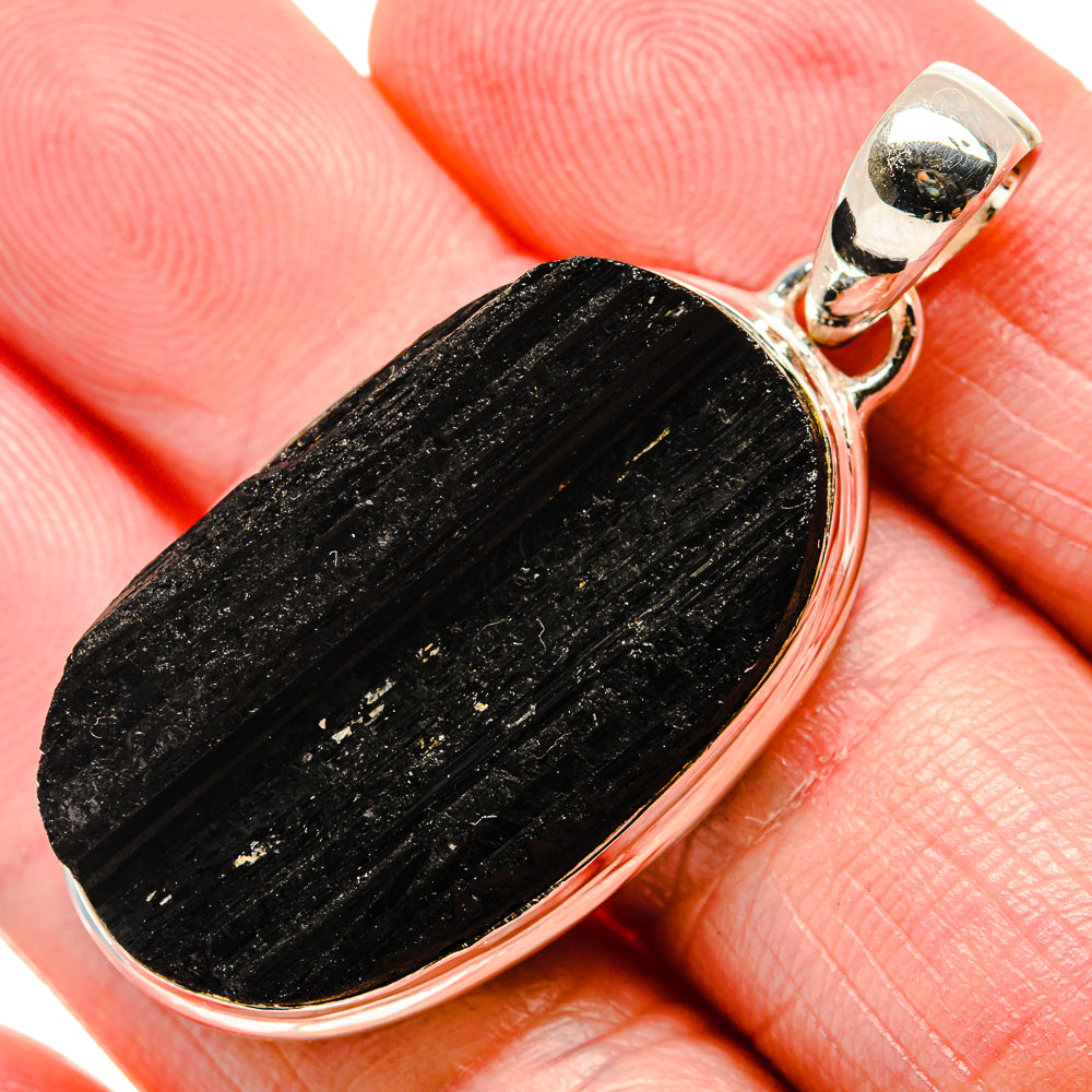 Black Tourmaline Pendants handcrafted by Anasilvercos - PD35628
