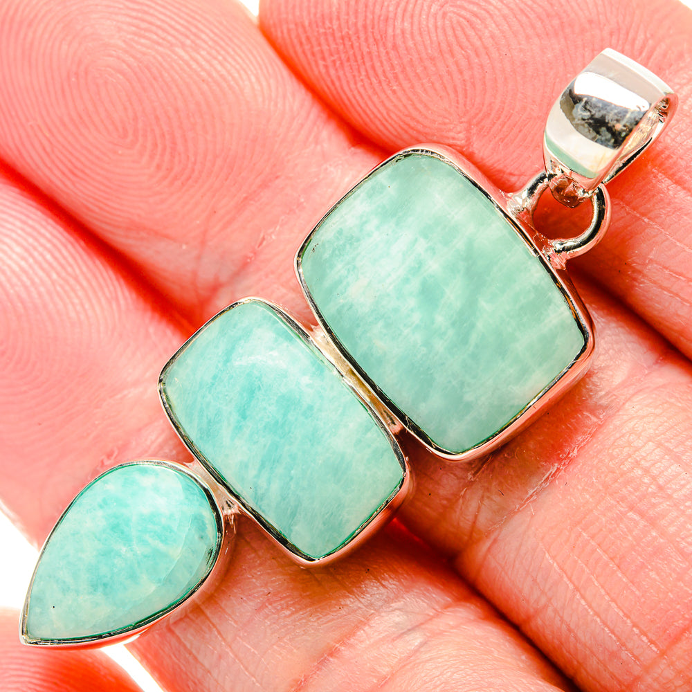 Amazonite Pendants handcrafted by Anasilvercos - PD35629