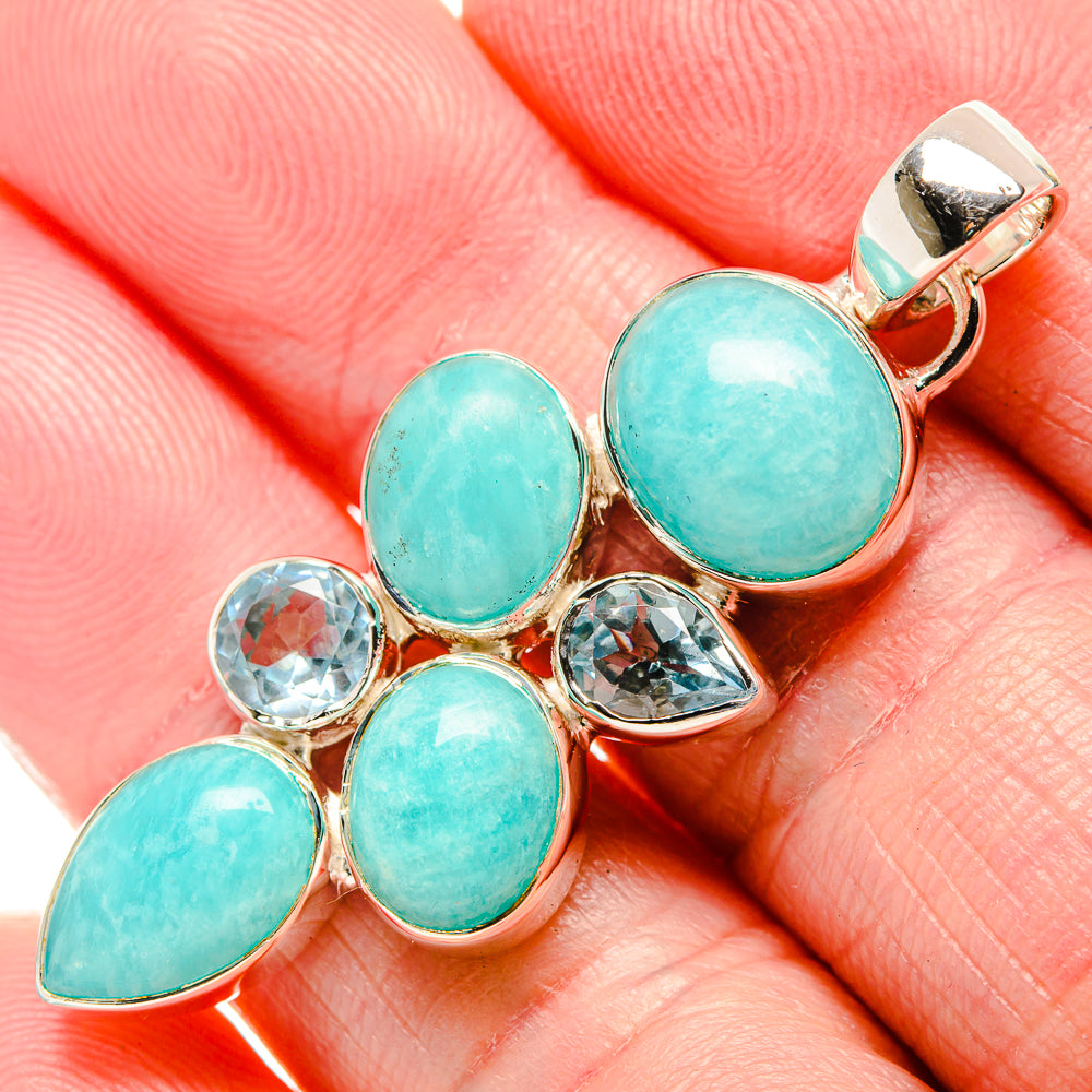 Amazonite Pendants handcrafted by Anasilvercos - PD35638