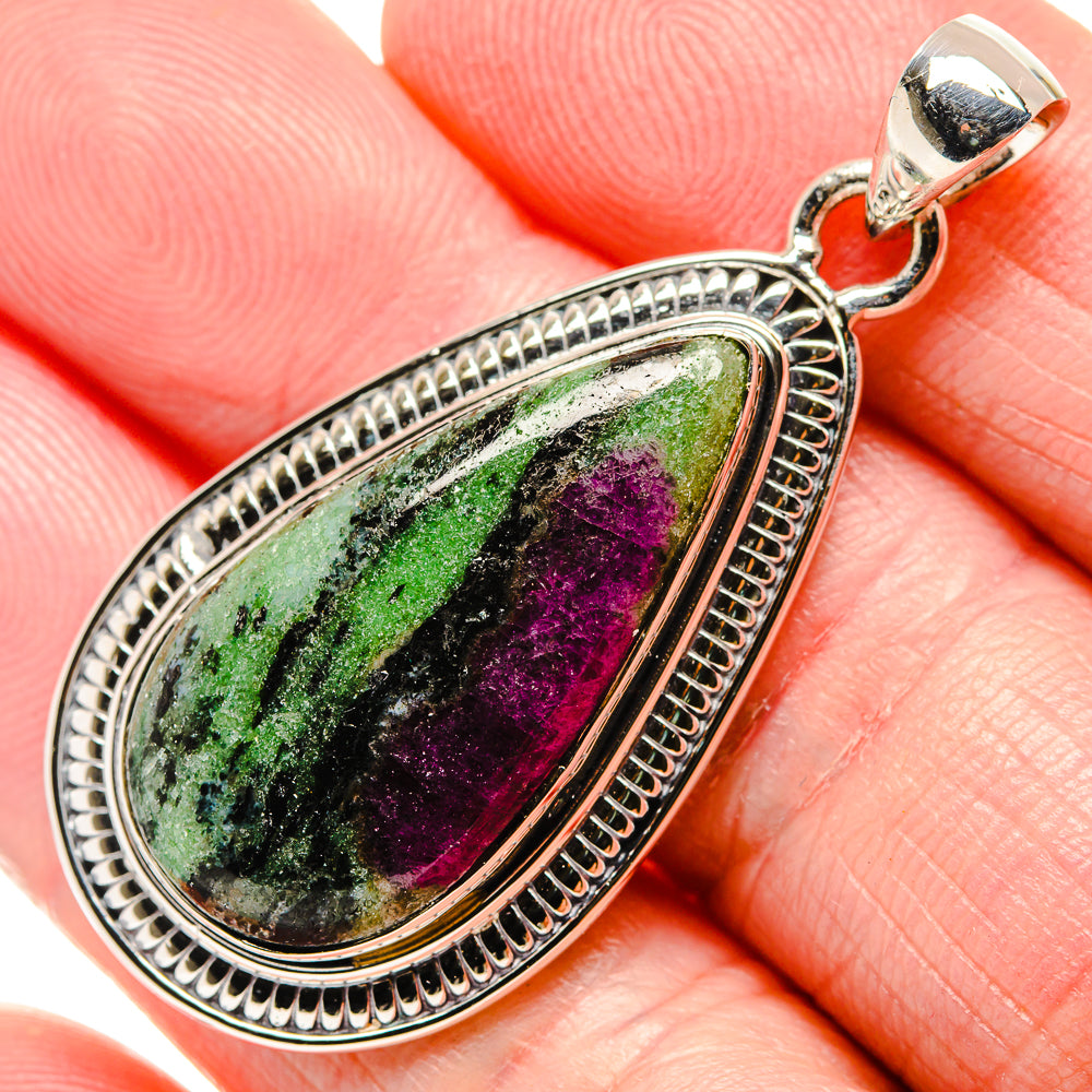 Ruby Zoisite Pendants handcrafted by Anasilvercos - PD35643