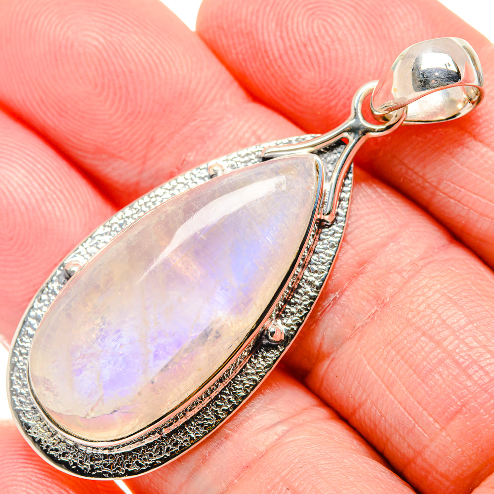 Rainbow Moonstone Pendants handcrafted by Anasilvercos - PD35650