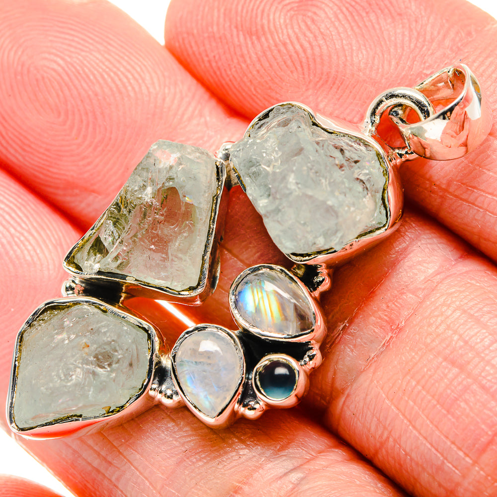 Aquamarine Pendants handcrafted by Anasilvercos - PD35658