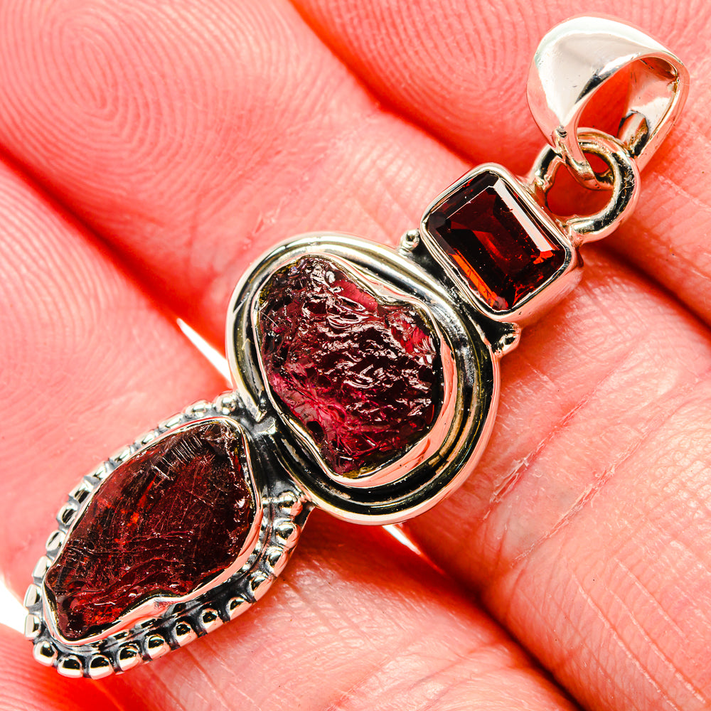 Garnet Pendants handcrafted by Anasilvercos - PD35673