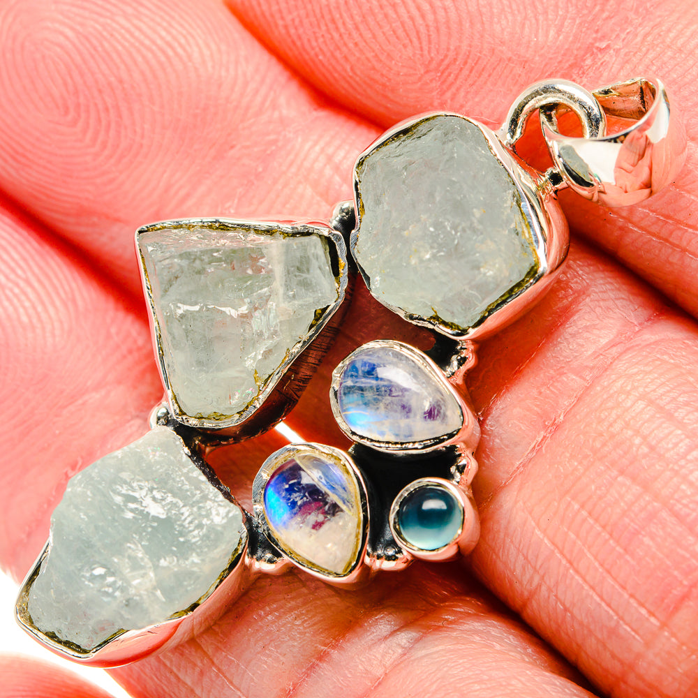 Aquamarine Pendants handcrafted by Anasilvercos - PD35679