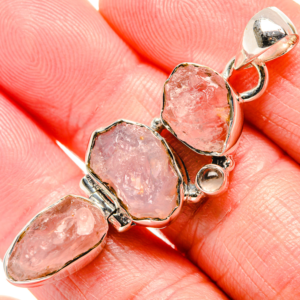 Rose Quartz Pendants handcrafted by Anasilvercos - PD35691