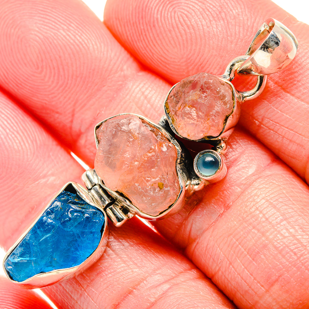 Rose Quartz Pendants handcrafted by Anasilvercos - PD35692