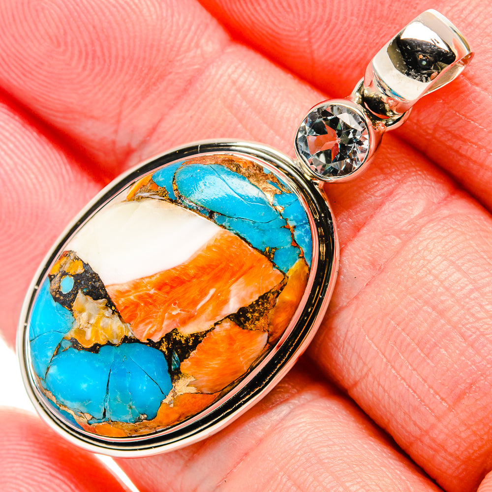 Spiny Oyster Turquoise Pendants handcrafted by Anasilvercos - PD35717