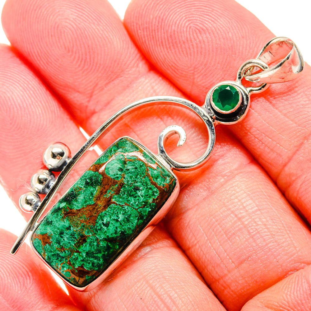 Malachite Pendants handcrafted by Anasilvercos - PD35719