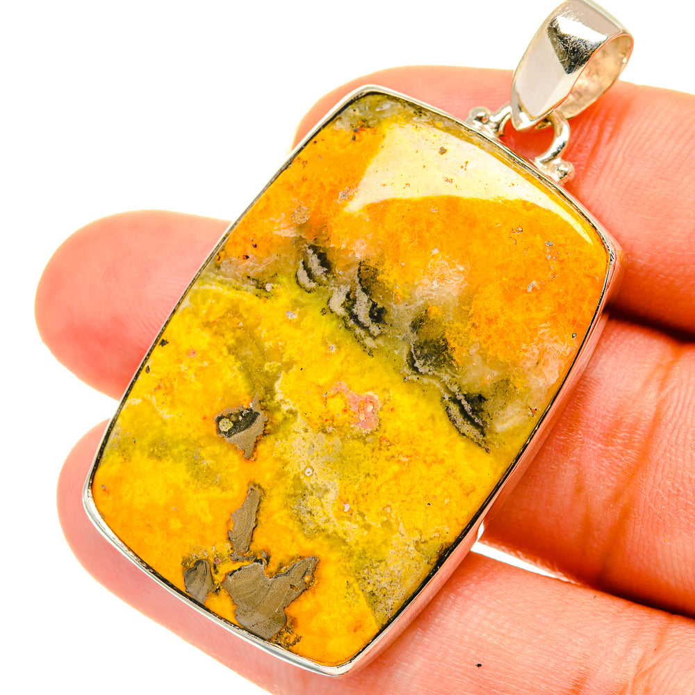 Bumble Bee Jasper Pendants handcrafted by Anasilvercos - PD3572