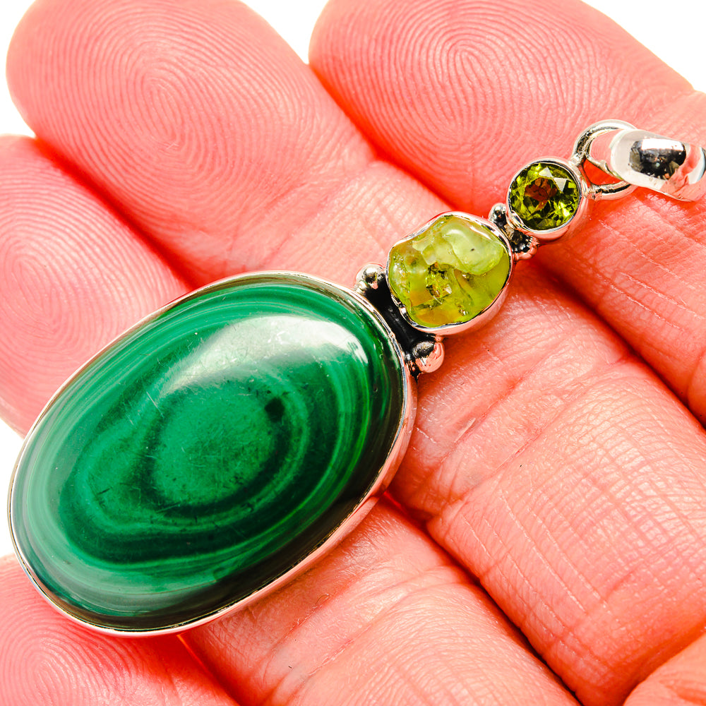Malachite Pendants handcrafted by Anasilvercos - PD35726