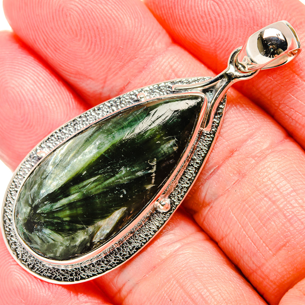 Seraphinite Pendants handcrafted by Anasilvercos - PD35732