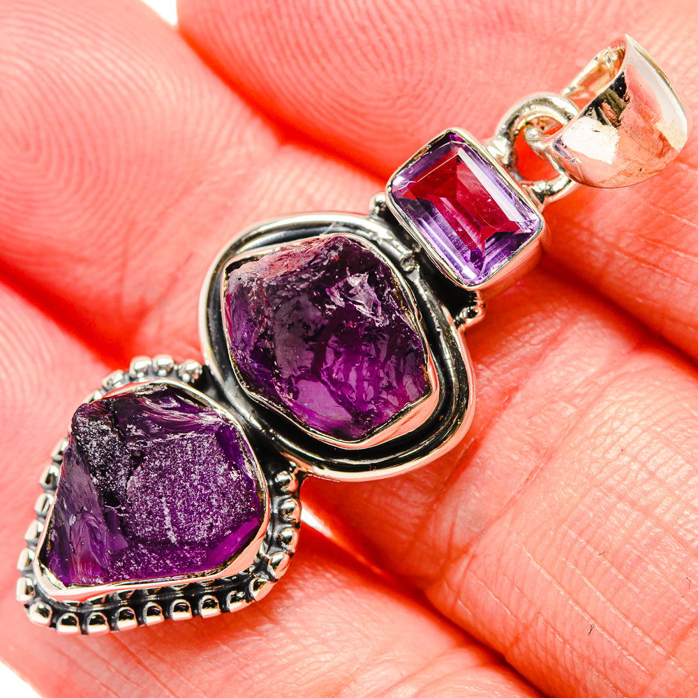 Amethyst Pendants handcrafted by Anasilvercos - PD35779