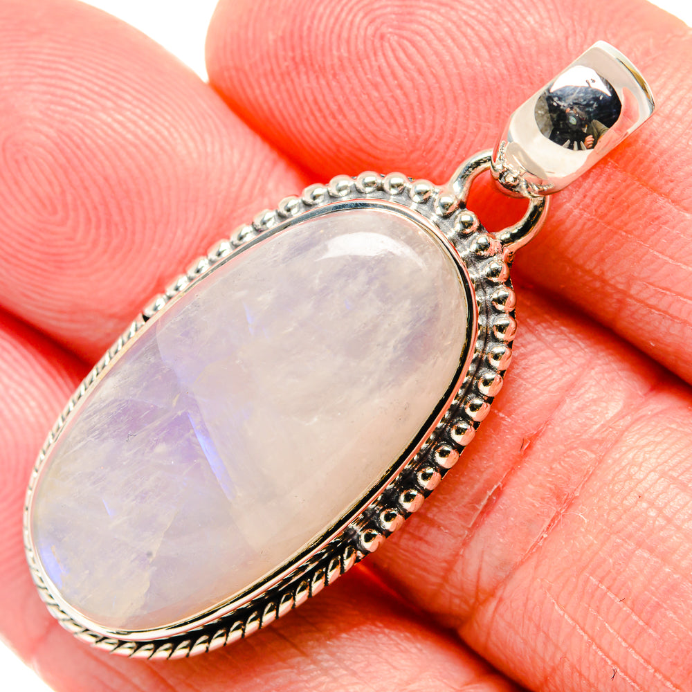 Rainbow Moonstone Pendants handcrafted by Anasilvercos - PD35789