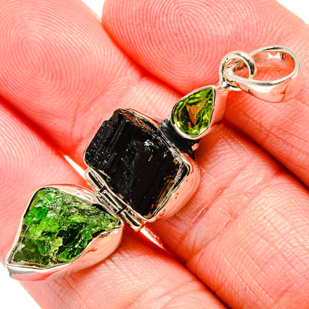 Black Tourmaline Pendants handcrafted by Anasilvercos - PD35796