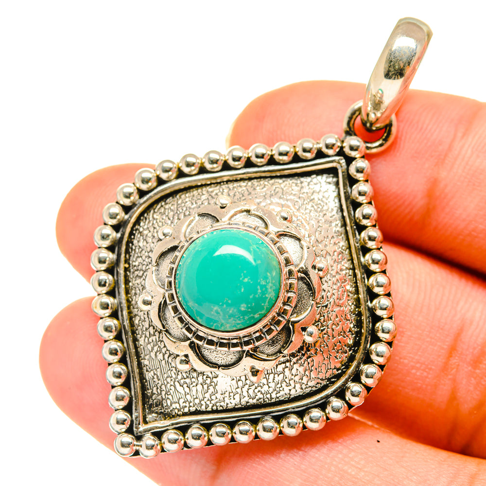 Tibetan Turquoise Pendants handcrafted by Anasilvercos - PD3582
