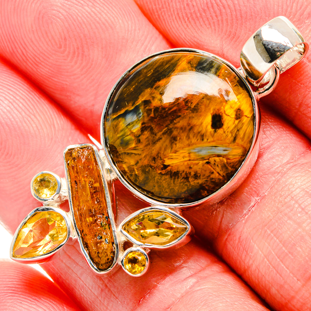 Golden Pietersite Pendants handcrafted by Anasilvercos - PD35828