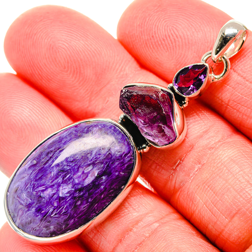 Charoite Pendants handcrafted by Anasilvercos - PD35832