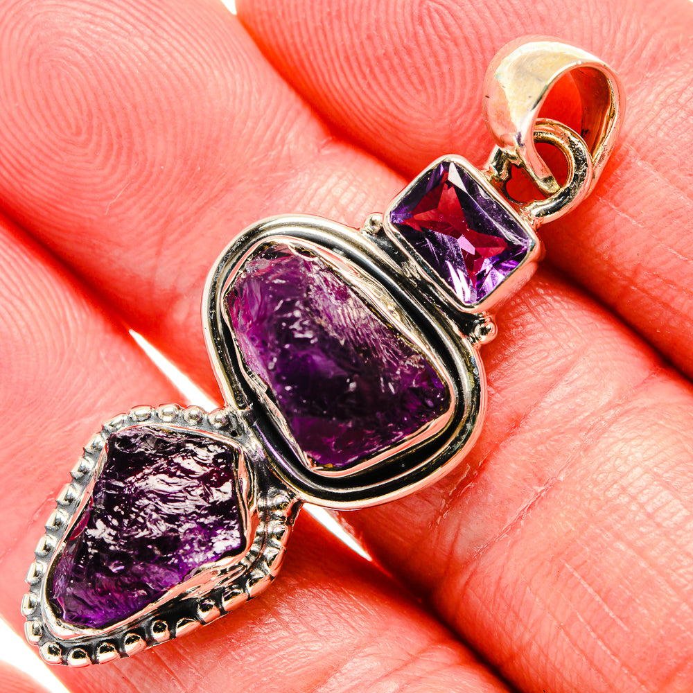Amethyst Pendants handcrafted by Anasilvercos - PD35860