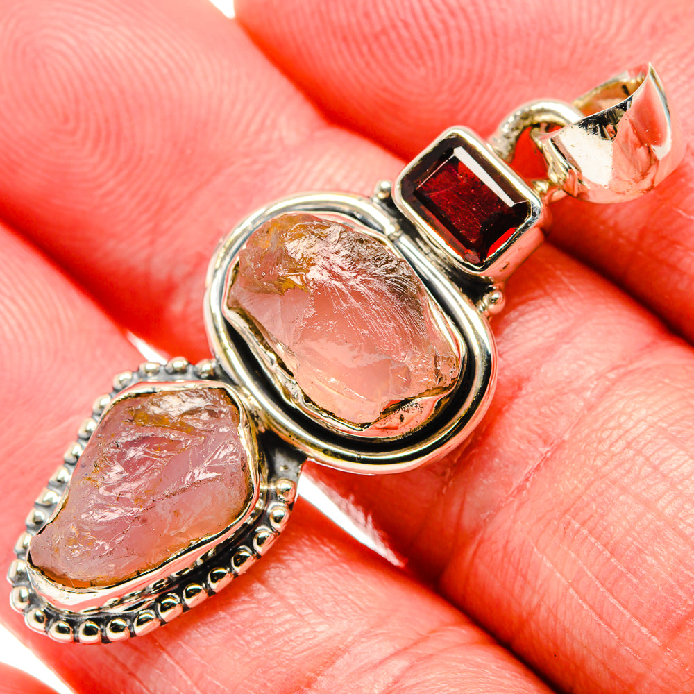 Rose Quartz Pendants handcrafted by Anasilvercos - PD35861