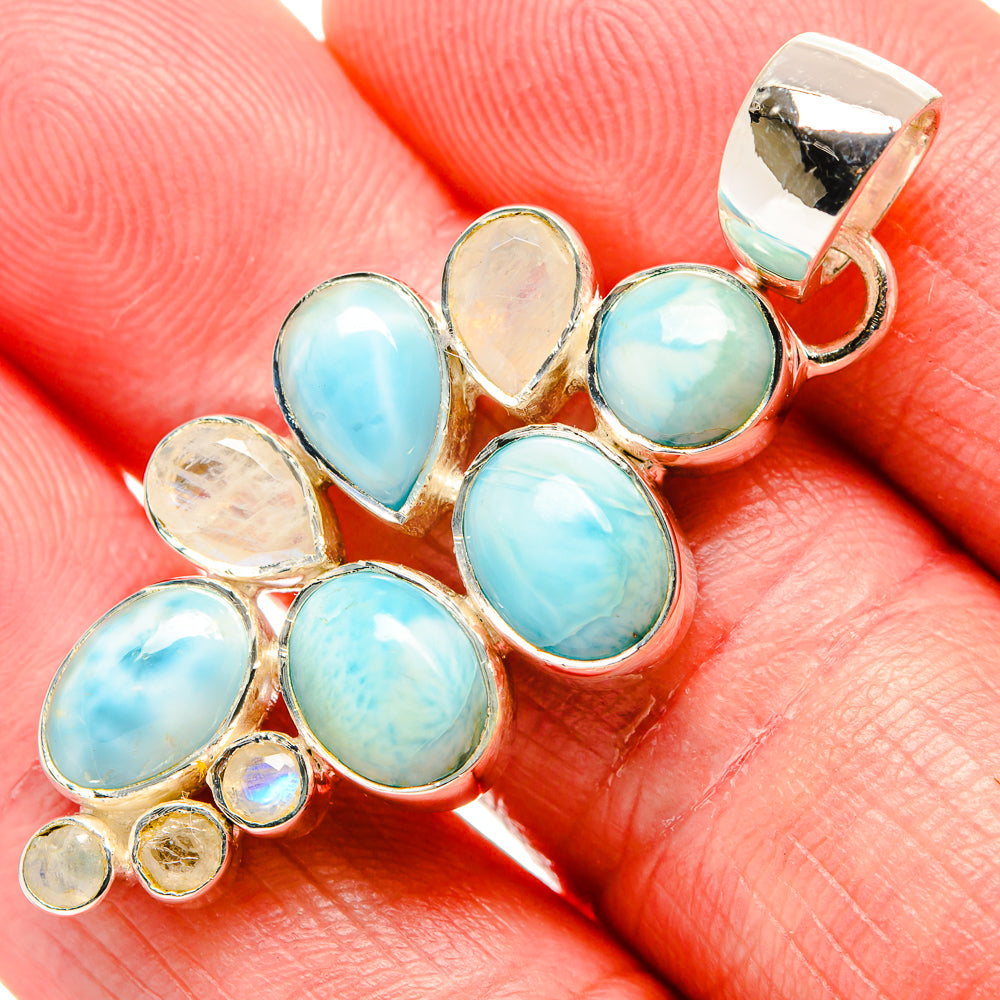 Larimar Pendants handcrafted by Anasilvercos - PD35862
