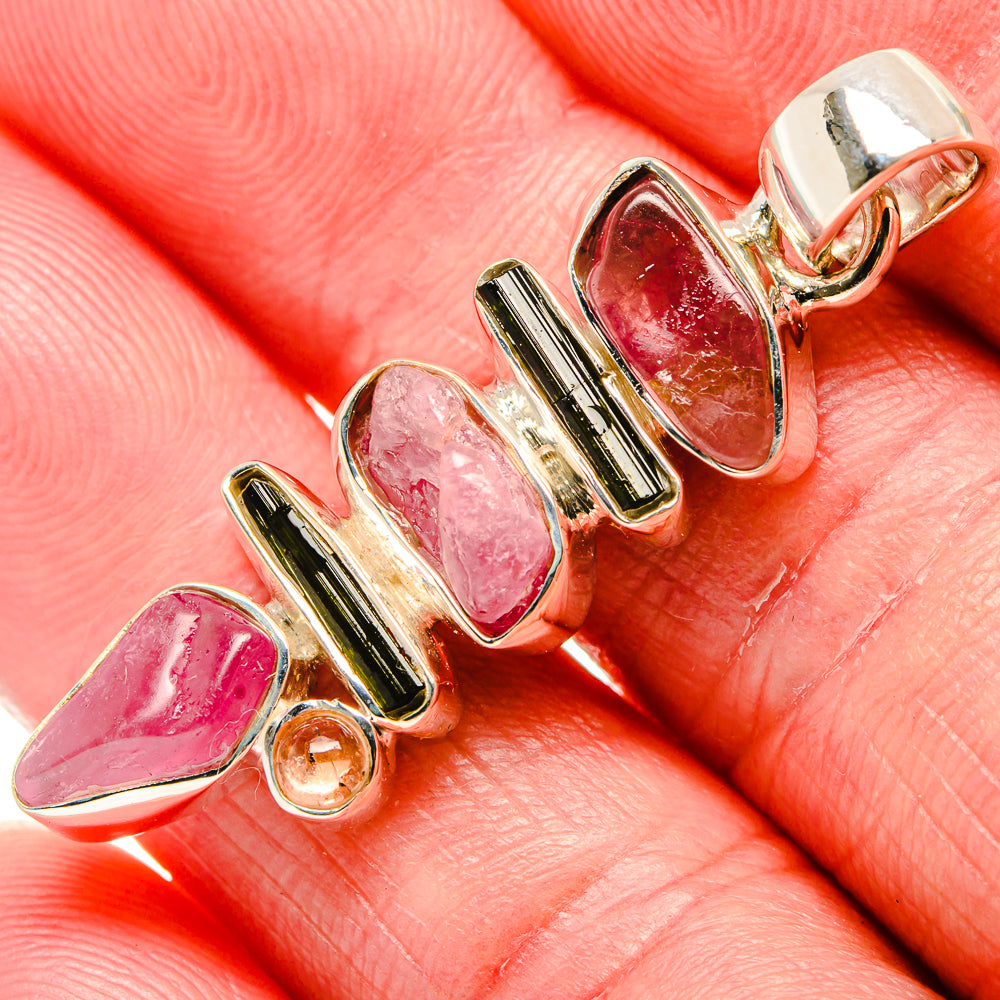 Pink Tourmaline Pendants handcrafted by Anasilvercos - PD35866