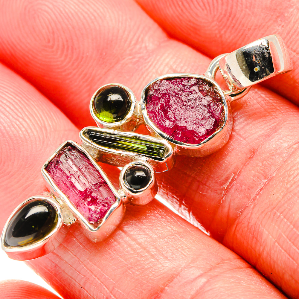 Pink Tourmaline Pendants handcrafted by Anasilvercos - PD35867