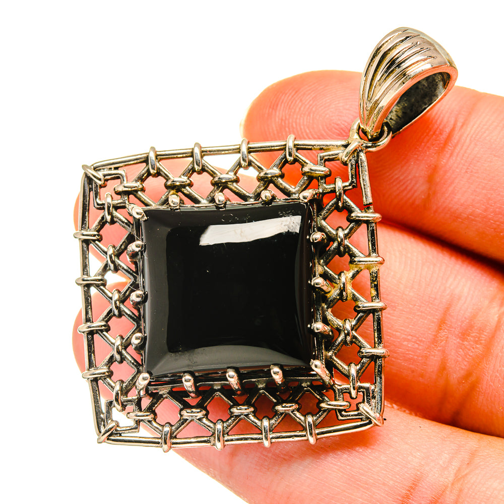 Black Onyx Pendants handcrafted by Anasilvercos - PD3588