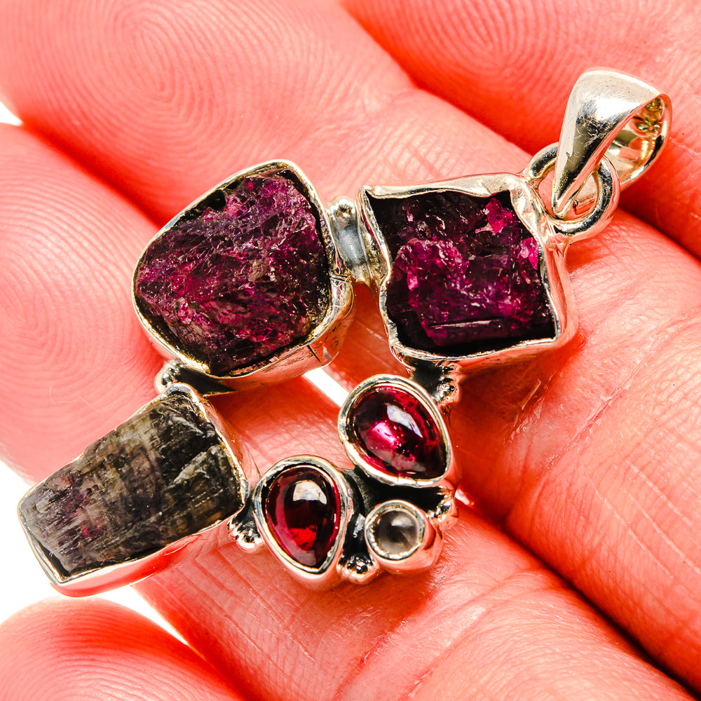 Pink Tourmaline Pendants handcrafted by Anasilvercos - PD35880