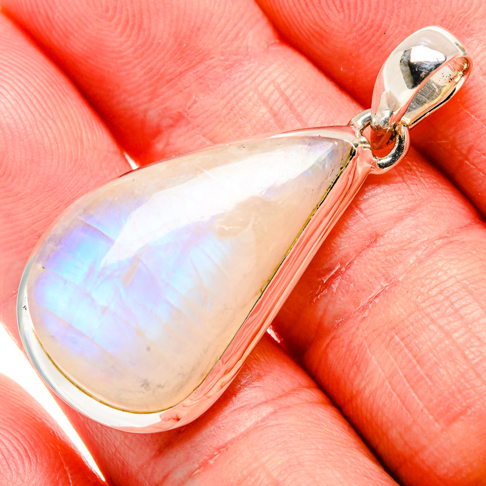 Rainbow Moonstone Pendants handcrafted by Anasilvercos - PD35889