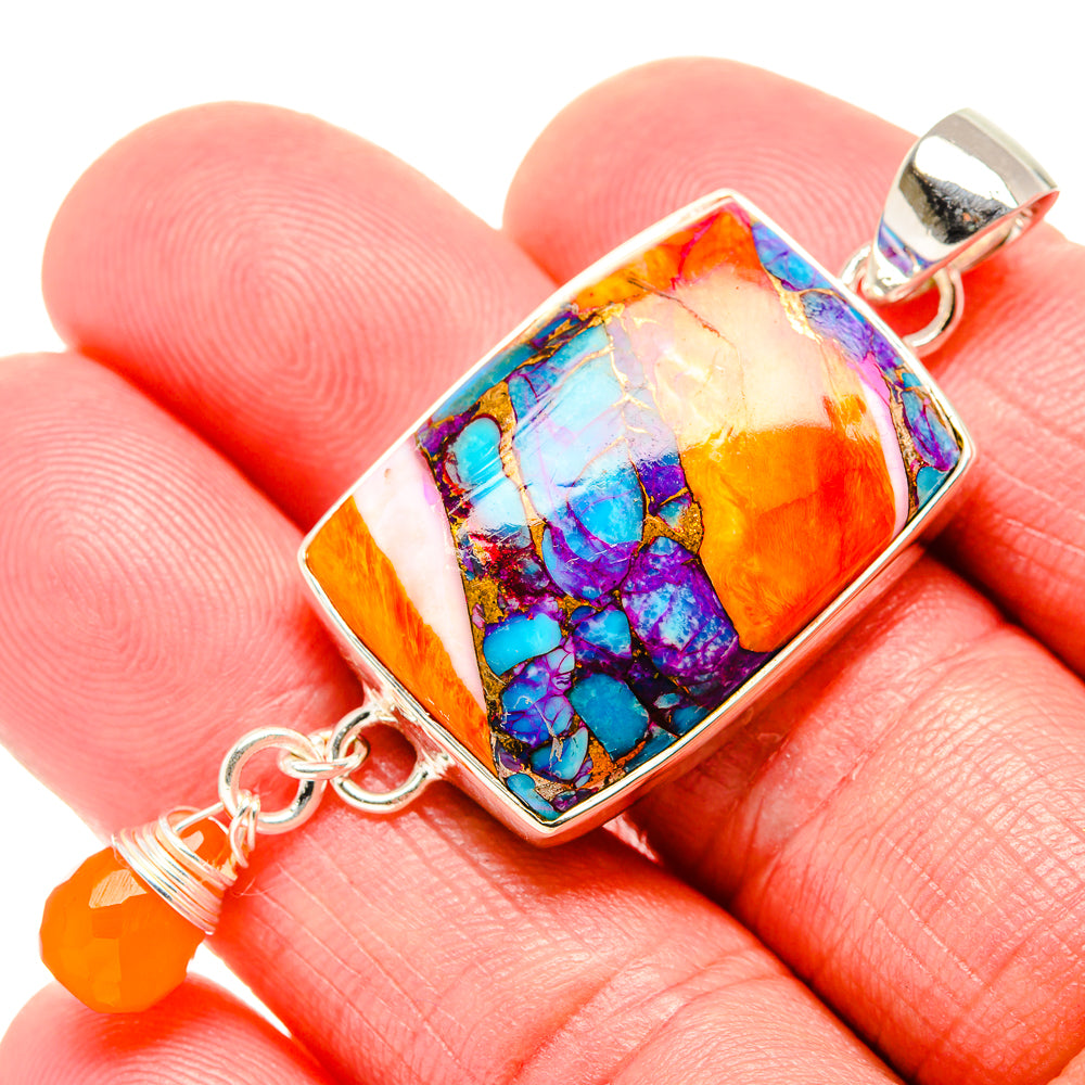Spiny Oyster Turquoise Pendants handcrafted by Anasilvercos - PD35897