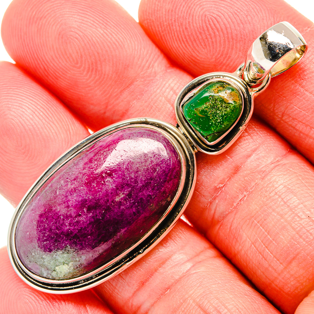 Ruby Zoisite Pendants handcrafted by Anasilvercos - PD35914