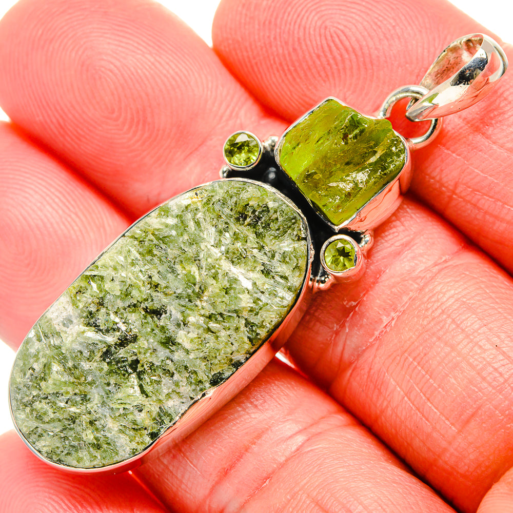 Green Fuchsite Pendants handcrafted by Anasilvercos - PD35934