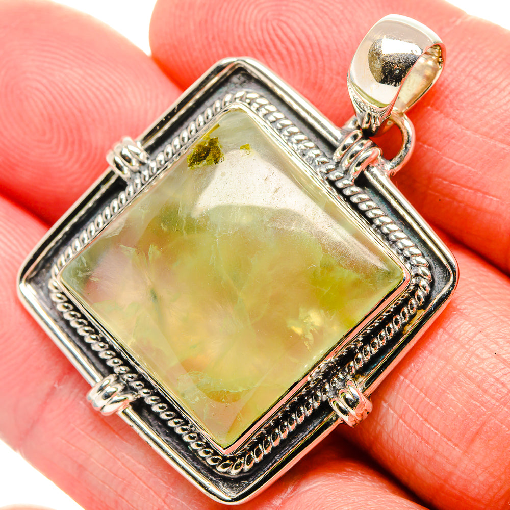 Prehnite Pendants handcrafted by Anasilvercos - PD35957
