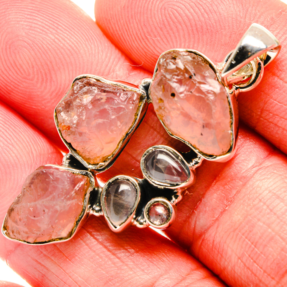 Rose Quartz Pendants handcrafted by Anasilvercos - PD35964