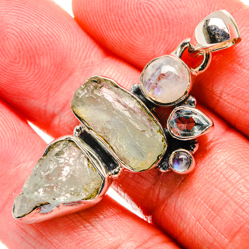 Aquamarine Pendants handcrafted by Anasilvercos - PD35975