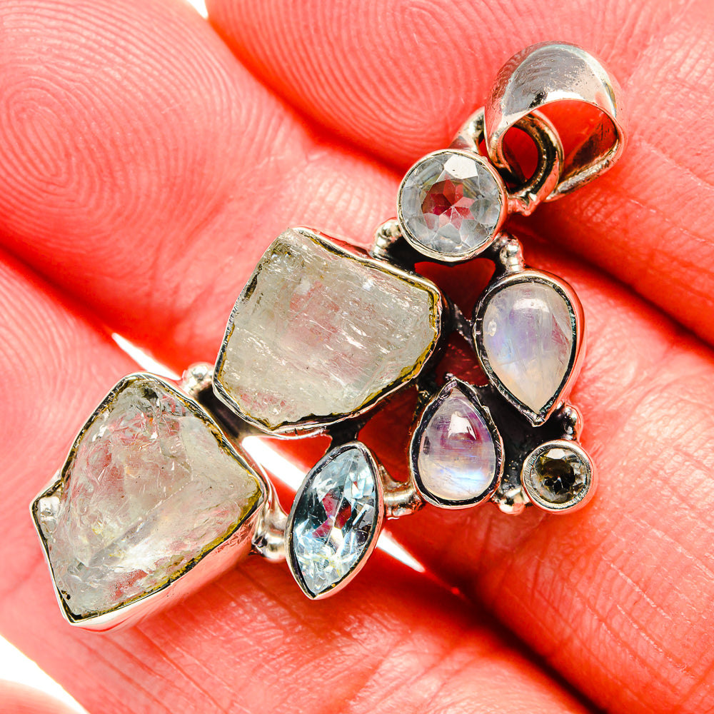 Aquamarine Pendants handcrafted by Anasilvercos - PD35976